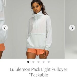 Lululemon Pack Light Pullover Packable Ocean Air Women's Size 12 W4BNZS